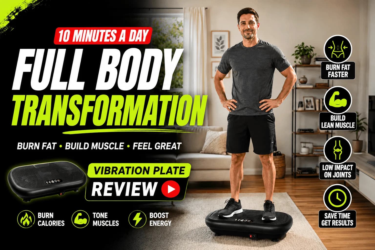 Merach CV40 Vibration Plate Review: Is This Home Recovery Machine Worth It? thumbnail 2